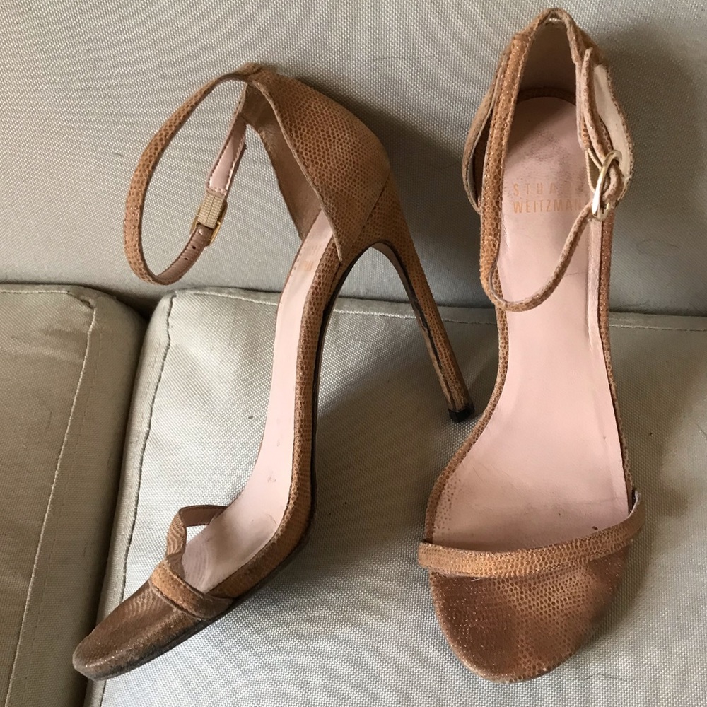 Stuart Weitzman Nudist Heeled Nude Sandals